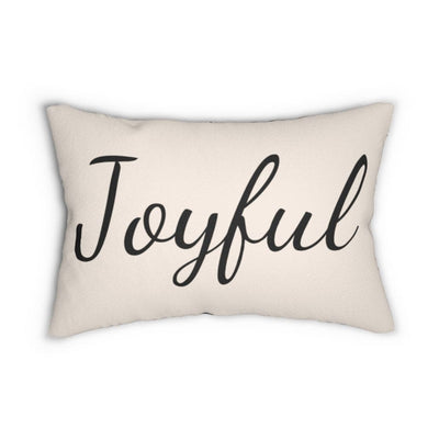 Decorative Throw Pillow - Double Sided Sofa Pillow / Joyful - Beige Black -