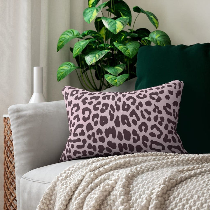 Decorative Lumbar Throw Pillow - Leopard - Pink/black - Decorative/Throw