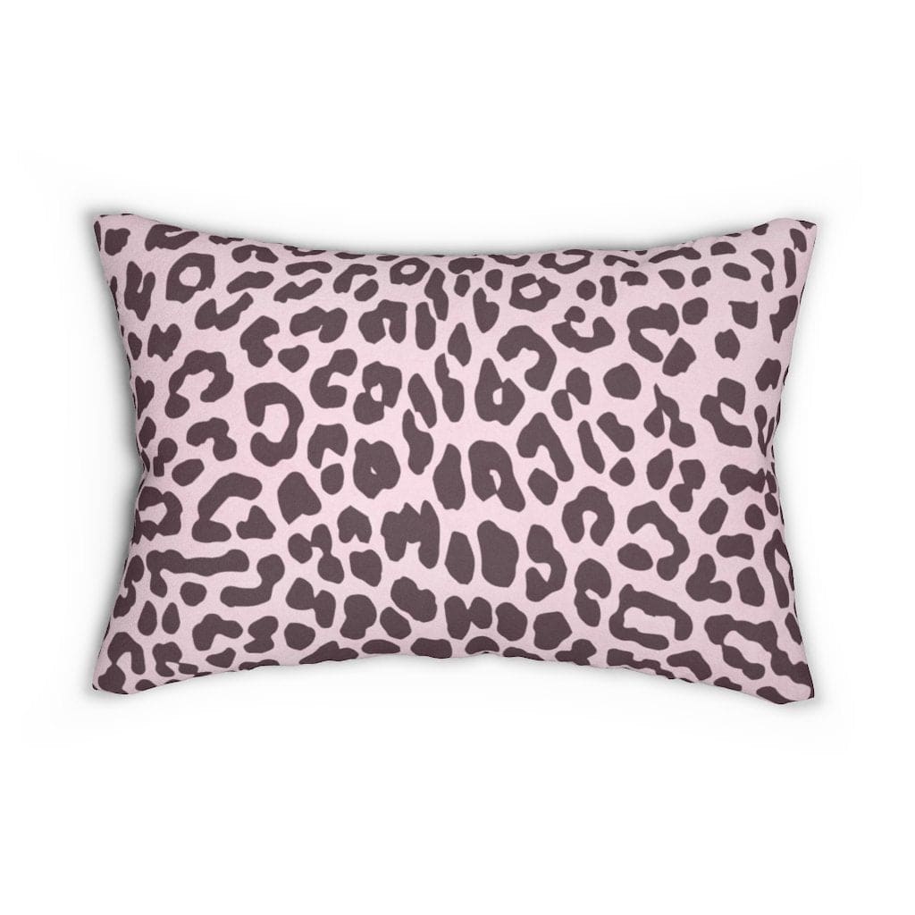 Decorative Lumbar Throw Pillow - Leopard - Pink/black - Decorative/Throw