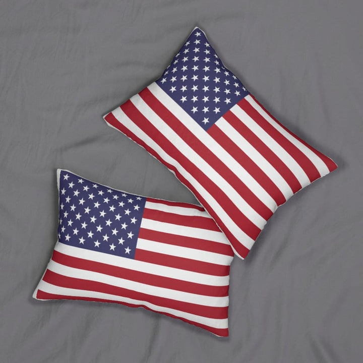 Decorative Lumbar Throw Pillow - Usa Flag Pattern - Decorative/Throw