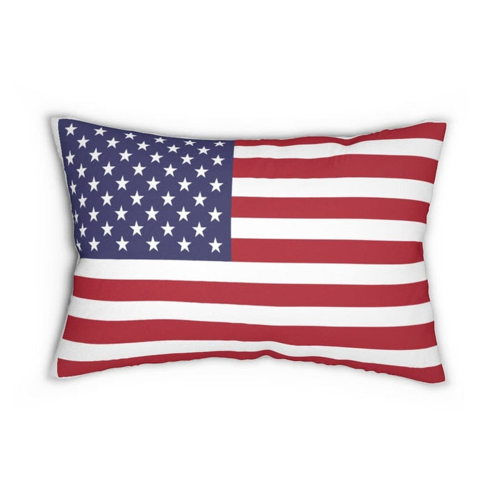 Decorative Lumbar Throw Pillow - Usa Flag Pattern - Decorative/Throw