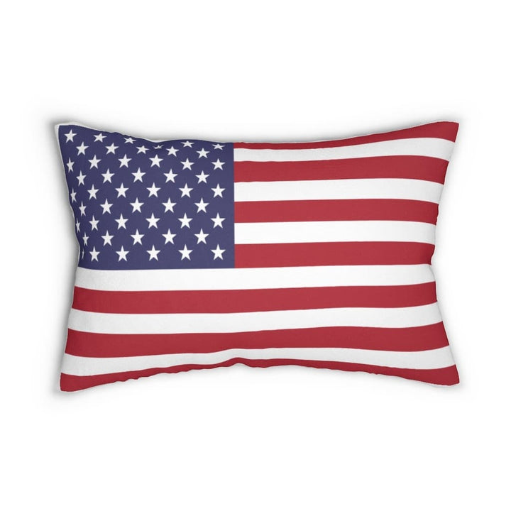Decorative Lumbar Throw Pillow - Usa Flag Pattern - Decorative/Throw