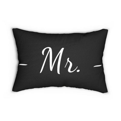 Decorative Throw Pillow - Double Sided Sofa Pillow / Mr. - Beige Black
