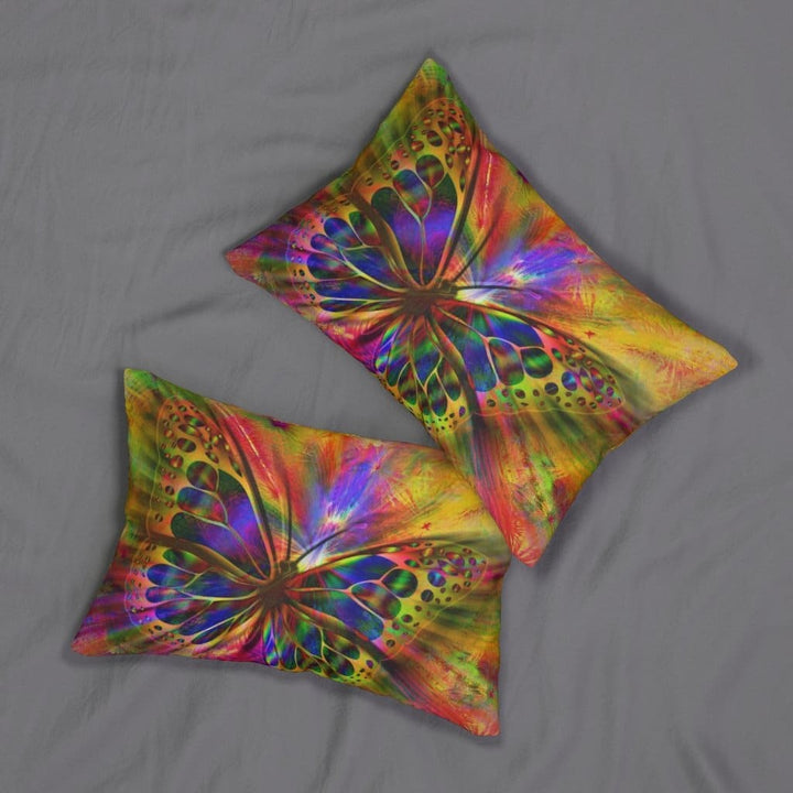 Decorative Lumbar Throw Pillow - Purple Butterfly - Decorative/Throw