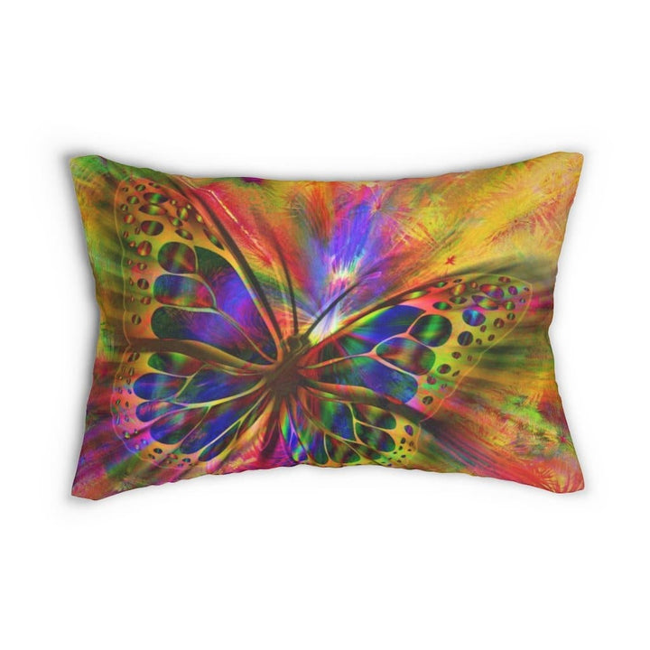 Decorative Lumbar Throw Pillow - Purple Butterfly - Decorative/Throw