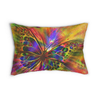 Decorative Throw Pillow - Double Sided Sofa Pillow / Purple Butterfly