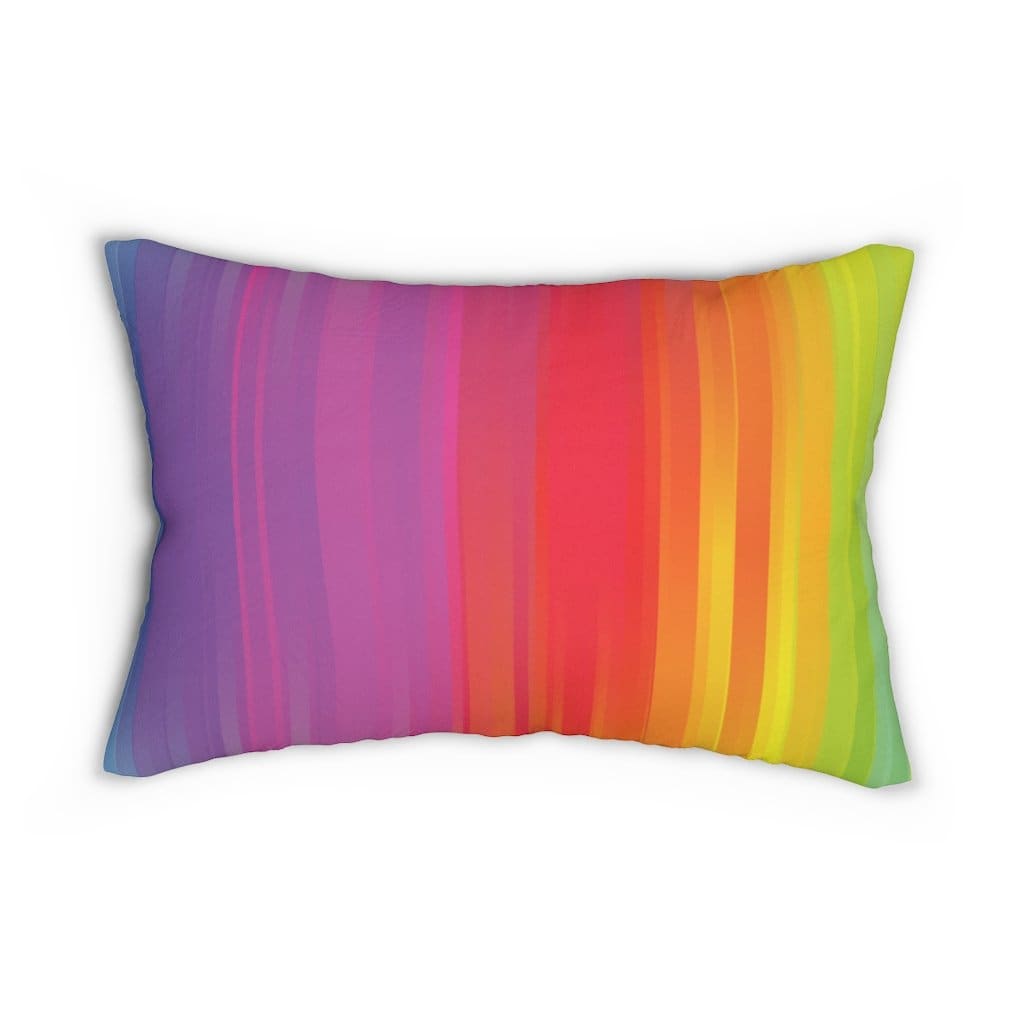 Decorative Throw Pillow - Double Sided Sofa Pillow / Rainbow - Multicolor
