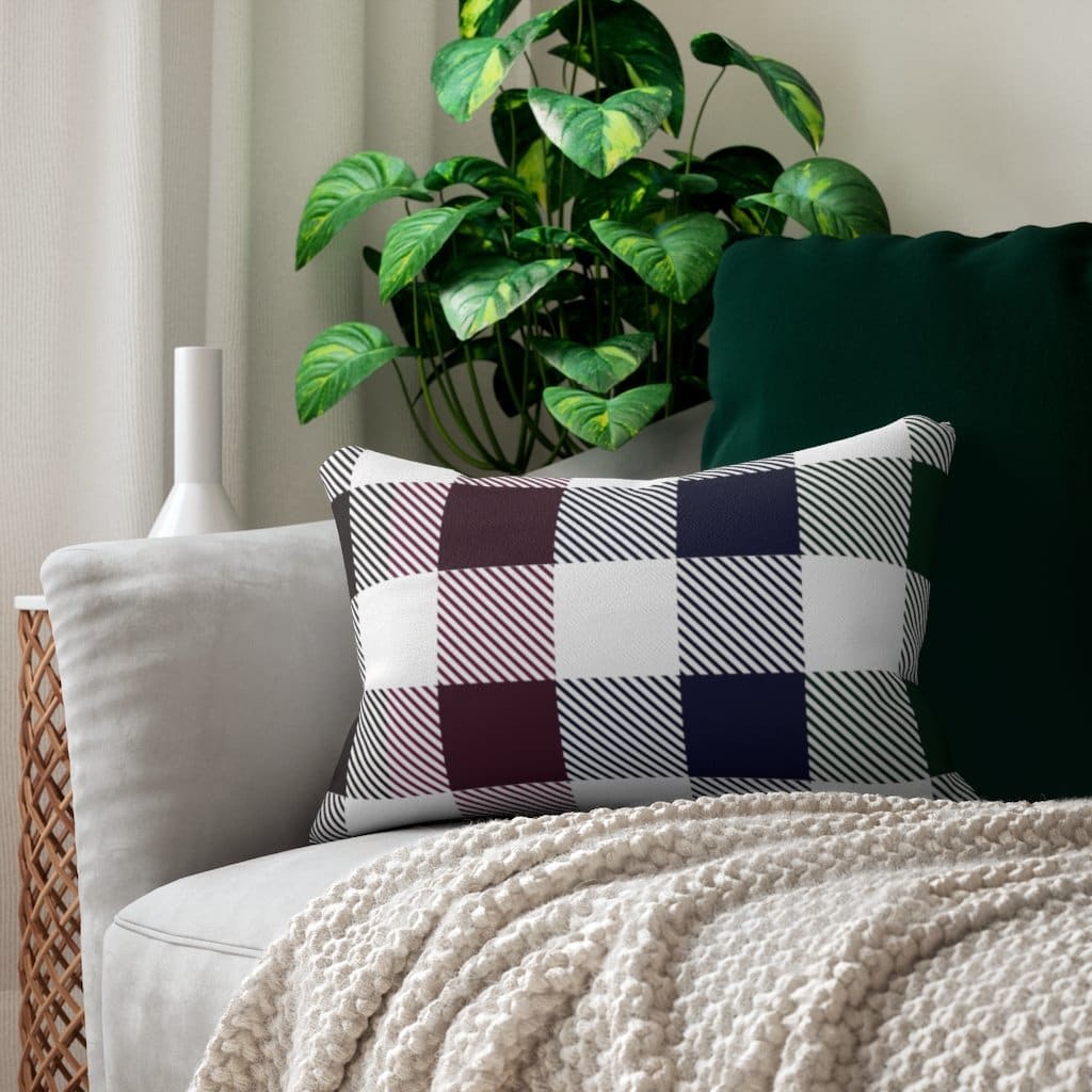 Decorative Lumbar Throw Pillow - Tartan Plaid - Multicolor - Decorative/Throw
