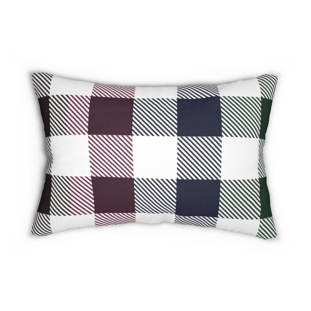 Decorative Lumbar Throw Pillow - Tartan Plaid - Multicolor - Decorative/Throw
