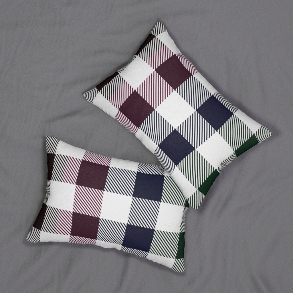 Decorative Throw Pillow - Double Sided Sofa Pillow / Tartan Plaid - Multicolor