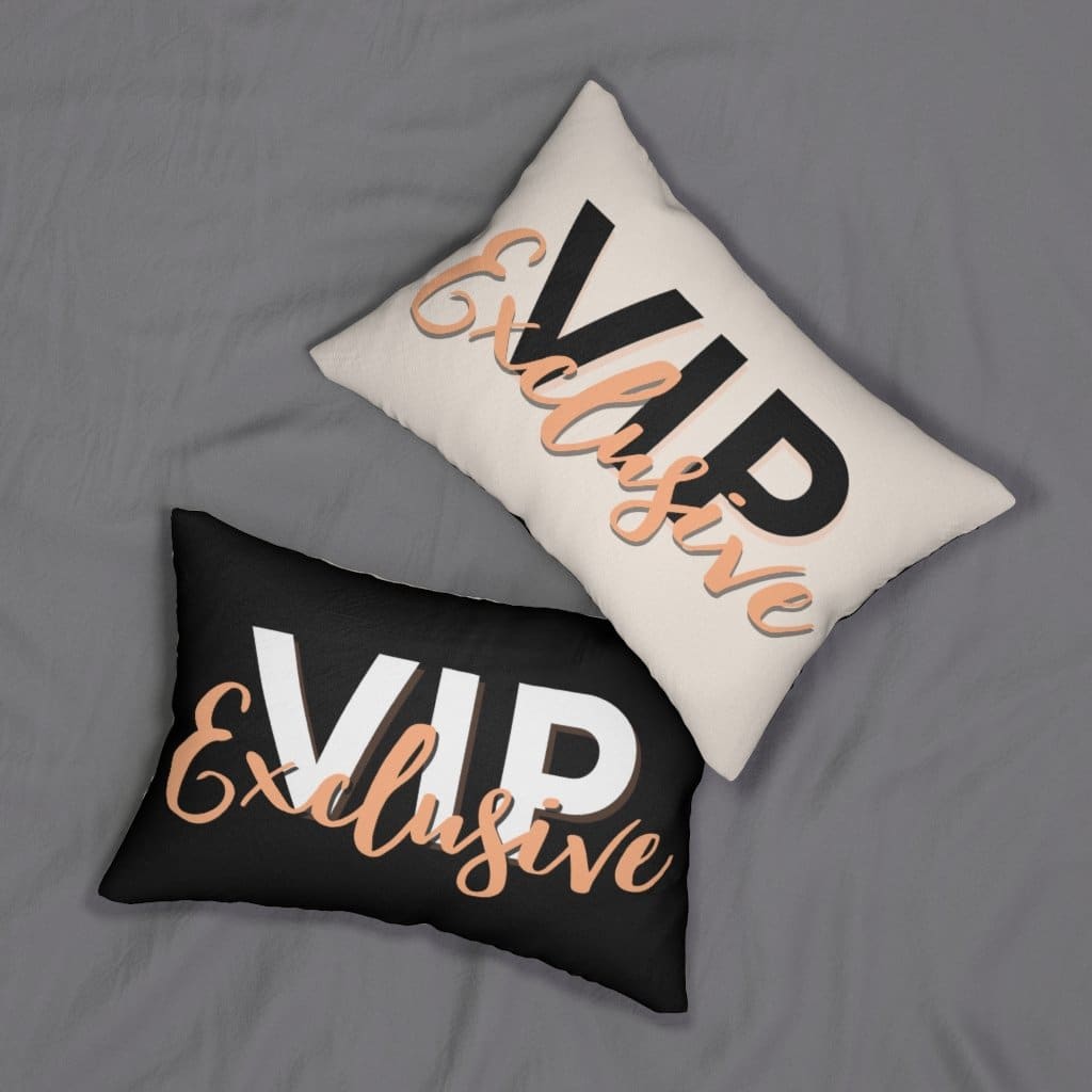 Decorative Lumbar Throw Pillow - Vip Exclusive - Beige Black - Decorative/Throw