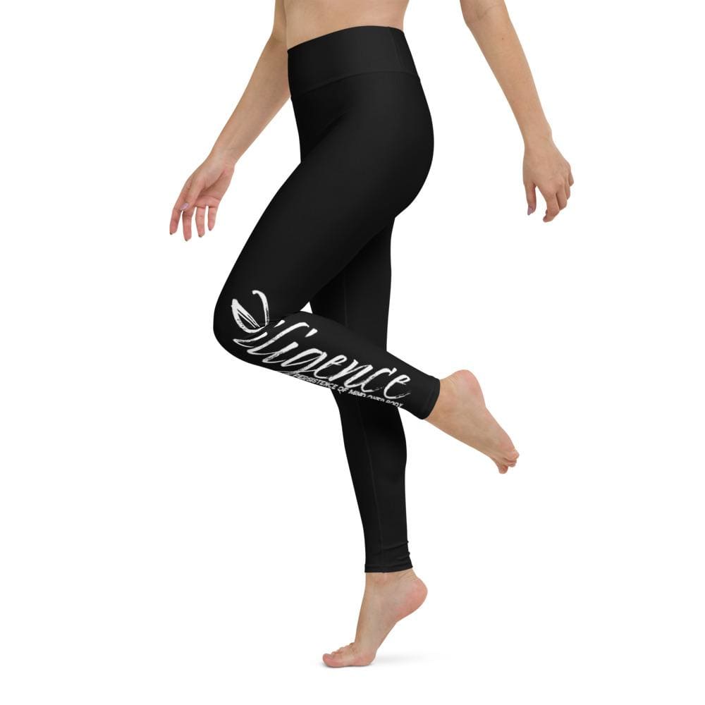 Womens High - waist Fitness Legging Yoga Pants Diligence Script - Womens