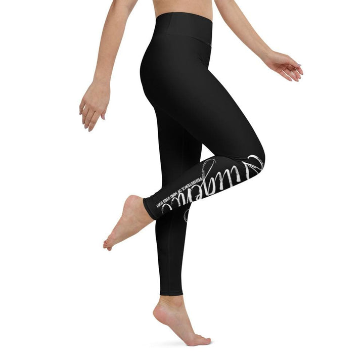 Womens High-waist Fitness Legging Yoga Pants Diligence Script - Womens