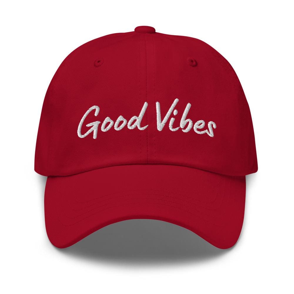 Embroidered Baseball Cap- Adjustable Good Vibes - Unisex | Baseball Caps