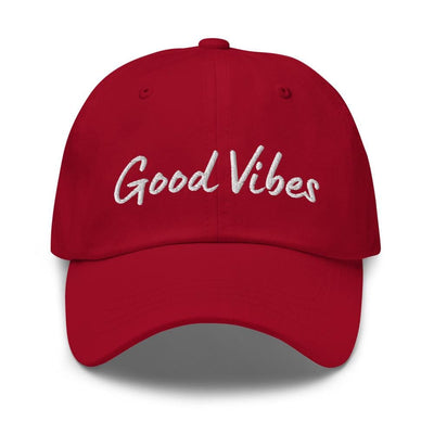 Graphic Baseball Cap Good Vibes Adjustable Chino Hat - Snapback Hats