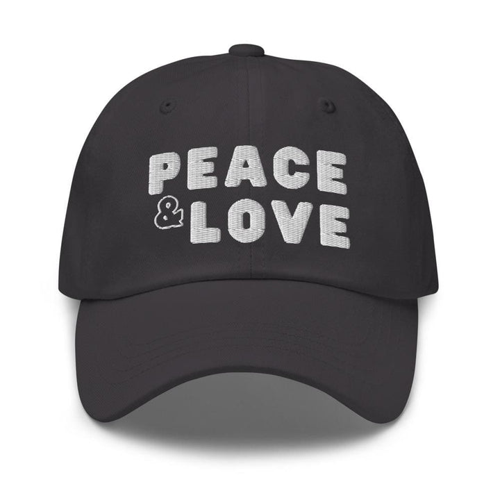 Graphic Baseball Cap Peace & Love Adjustable Snapback Hat - Snapback Hats