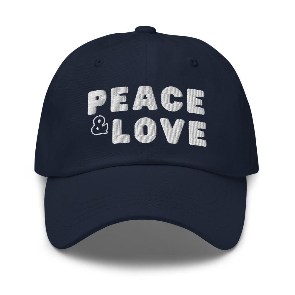 Graphic Baseball Cap Peace & Love Adjustable Snapback Hat - Snapback Hats