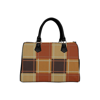 Handbags Brown Checker Boston Style Top-handle Bag - Bags | Handbags
