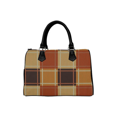 Handbags Brown Checker Boston Style Top-handle Bag - Bags | Handbags