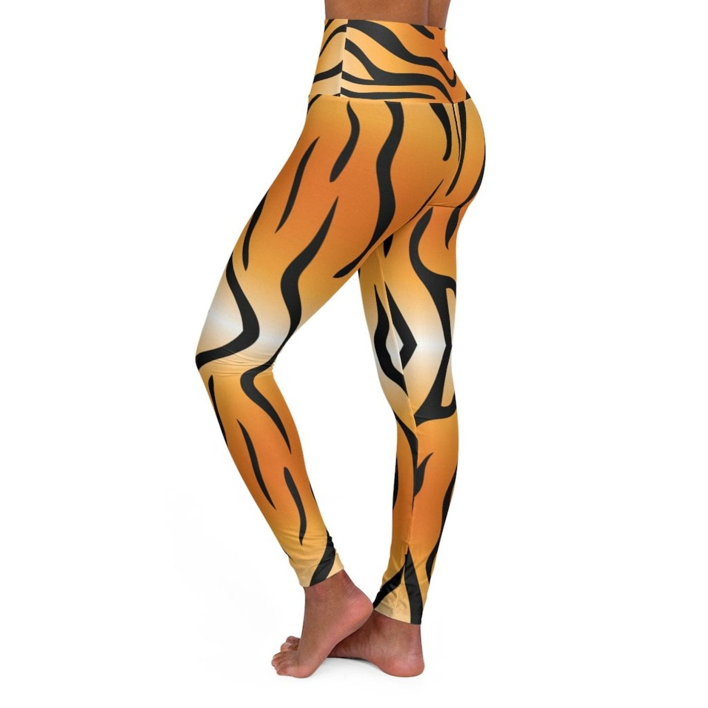 High Waisted Yoga Leggings Tiger Stripes - Womens | Leggings