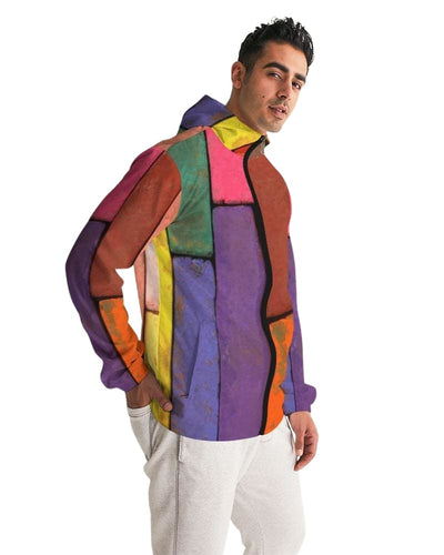 Mens Hooded Windbreaker - Rainbow Casual/sports Water Resistant Jacket - Jl200x
