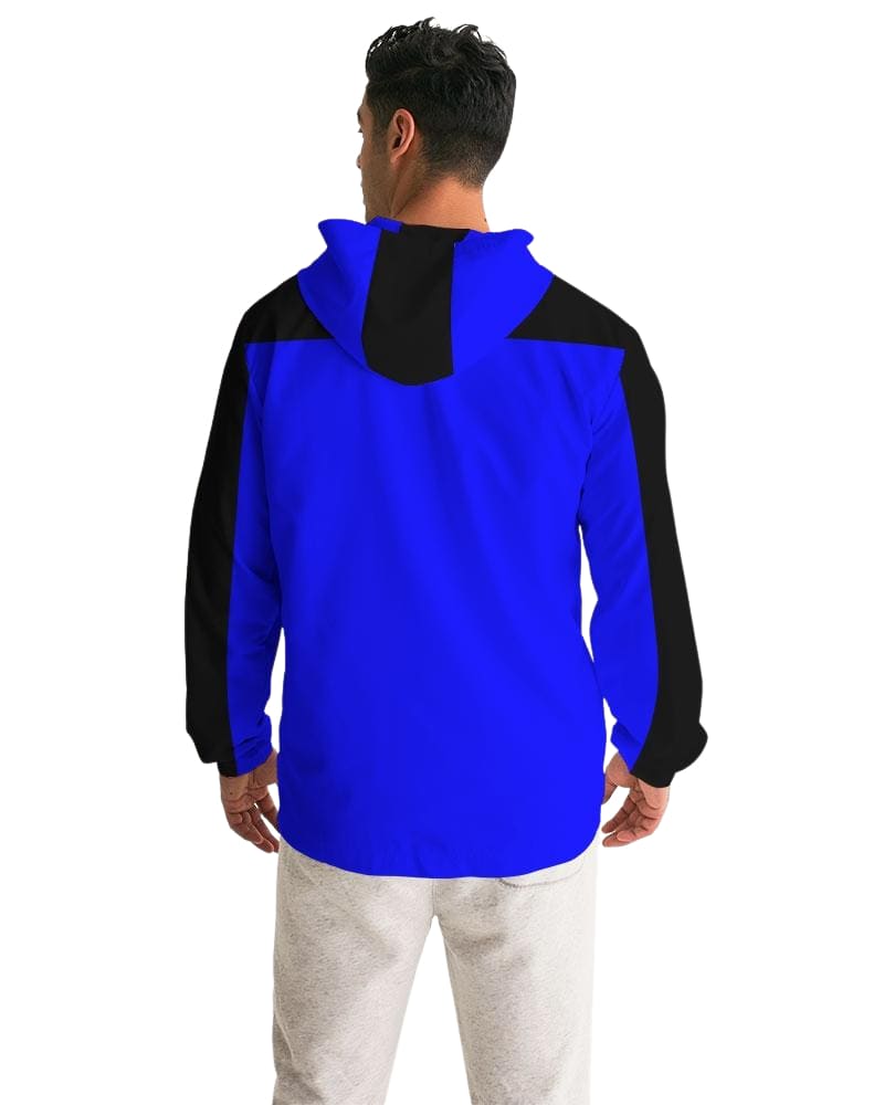 Mens Hooded Windbreaker - Royal Blue Water Resistant Jacket - Mens | Jackets