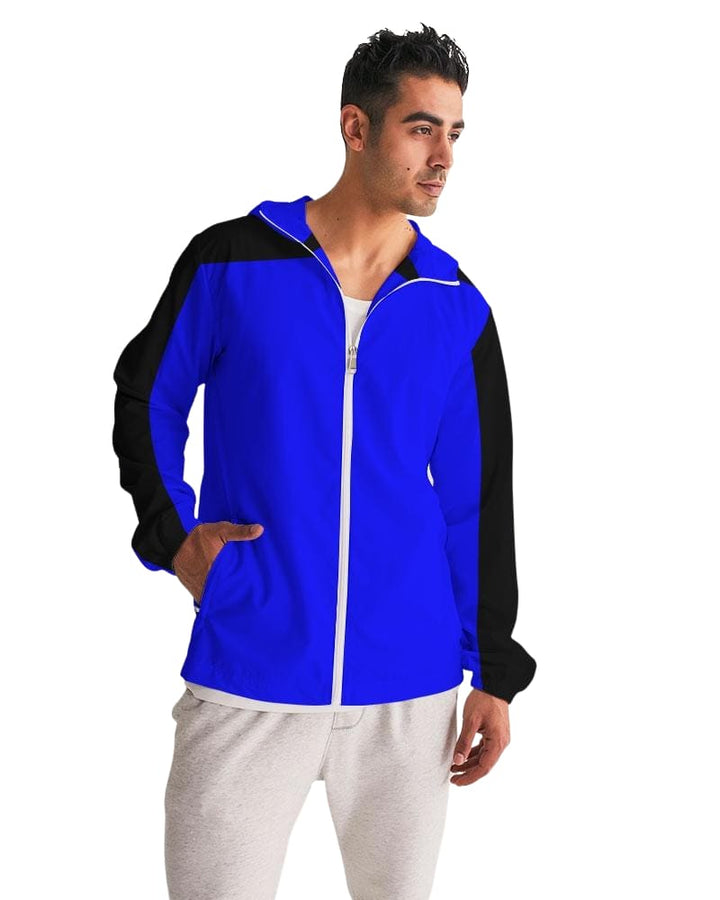 Mens Hooded Windbreaker - Royal Blue Water Resistant Jacket - Mens | Jackets