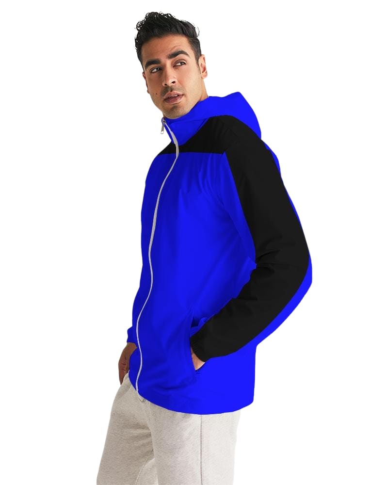 Mens Hooded Windbreaker - Royal Blue Water Resistant Jacket - Mens | Jackets