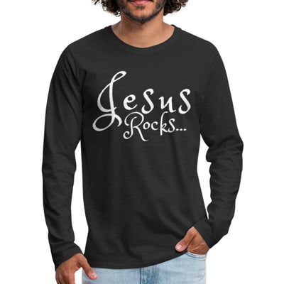 Men’s Shirt Jesus Rocks Long Sleeve Tee - Mens | T-Shirts | Long Sleeves