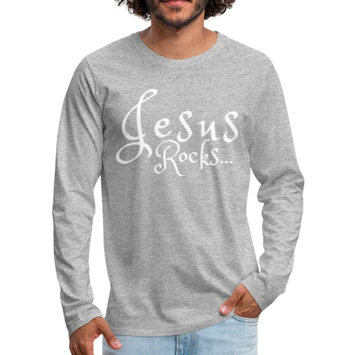 Men’s Shirt Jesus Rocks Long Sleeve Tee - Mens | T-Shirts | Long Sleeves