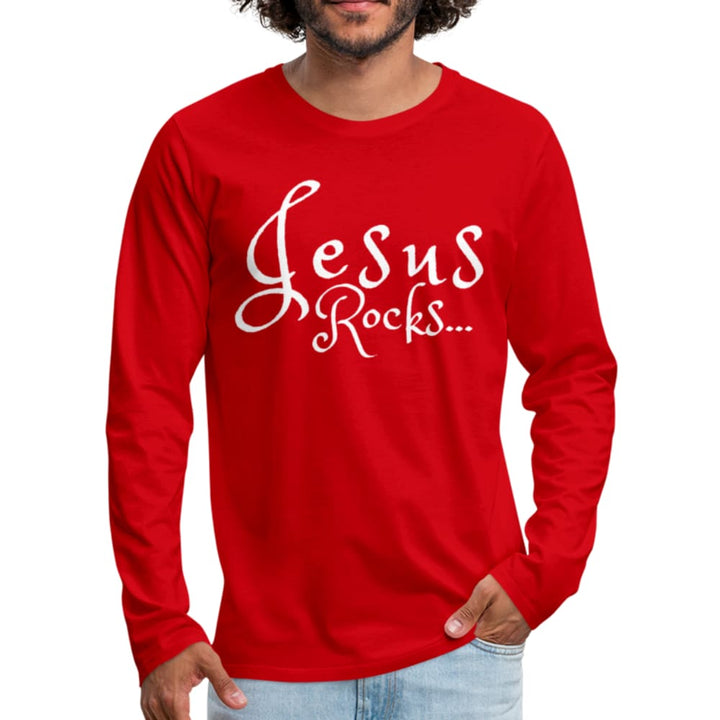 Men’s Shirt Jesus Rocks Long Sleeve Tee - Mens | T-Shirts | Long Sleeves