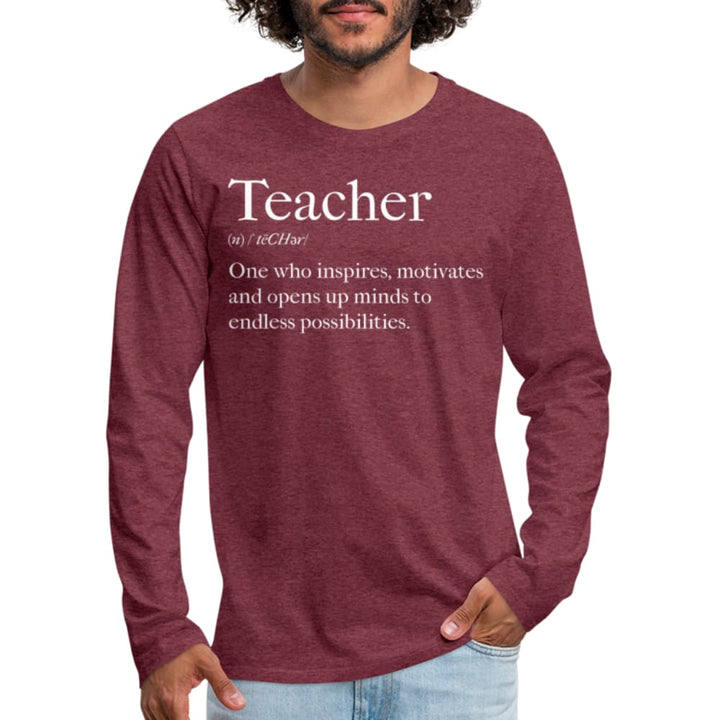 Mens Shirt - Long Sleeve Graphic Tee / Teachers Inspire - Mens | T-Shirts