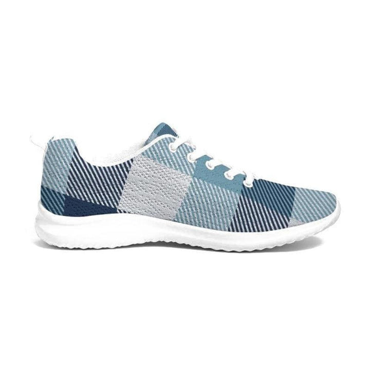 Mens Sneakers Blue Plaid Low Top Canvas Running Shoes - Mens | Sneakers