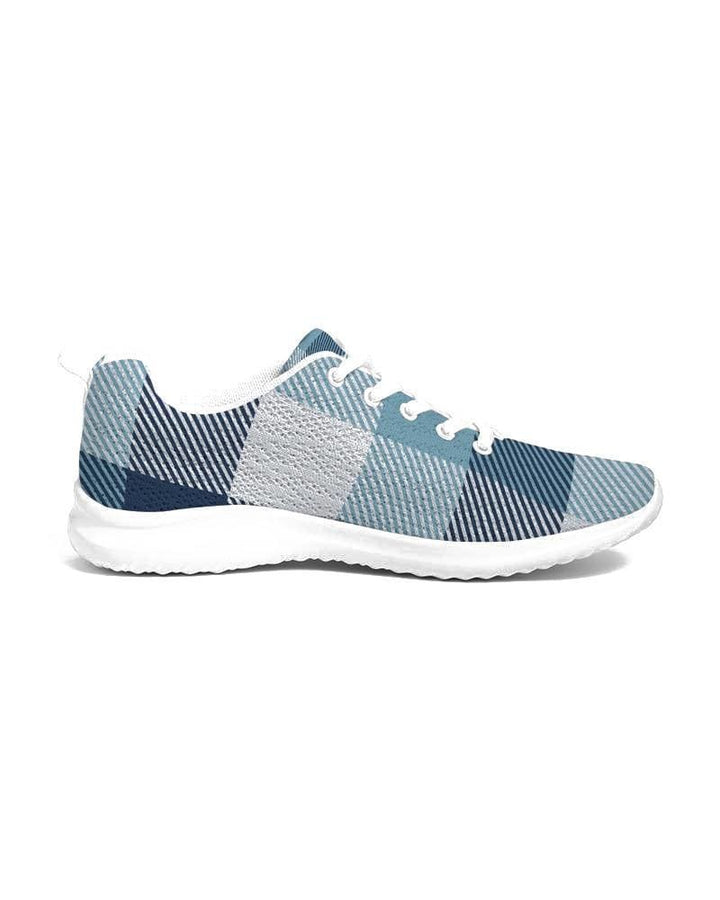 Mens Sneakers Blue Plaid Low Top Canvas Running Shoes - Mens | Sneakers