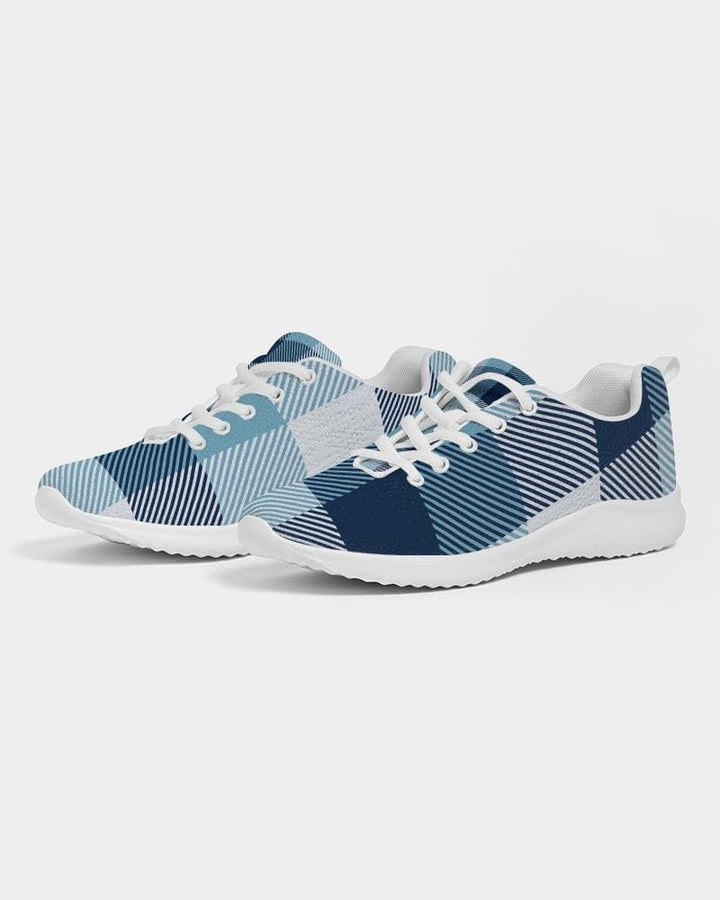 Mens Sneakers Blue Plaid Low Top Canvas Running Shoes - Mens | Sneakers