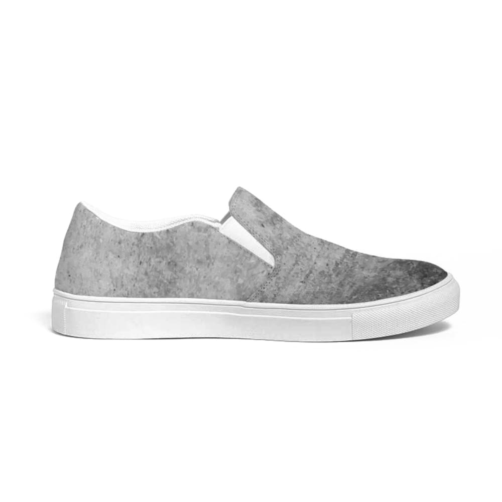Mens Sneakers Grey Low Top Slip-on Canvas Sports Shoes - E3t375 - Mens