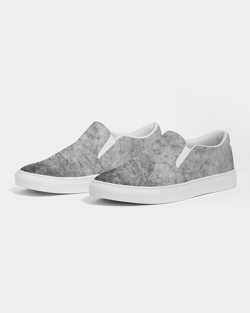 Mens Sneakers Grey Low Top Slip-on Canvas Sports Shoes - E3t375 - Mens