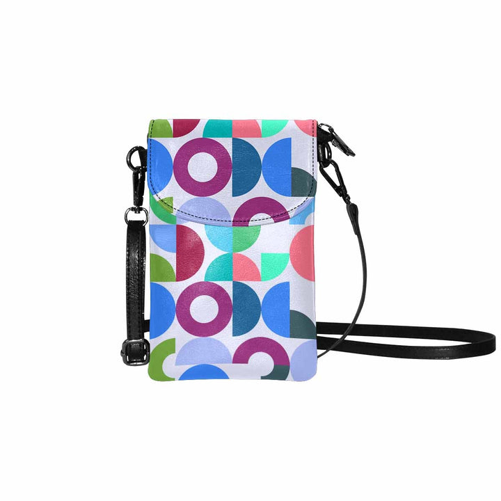 Small Cell Phone Purse Multicolor Abstract Illustration - Crossbody Bags