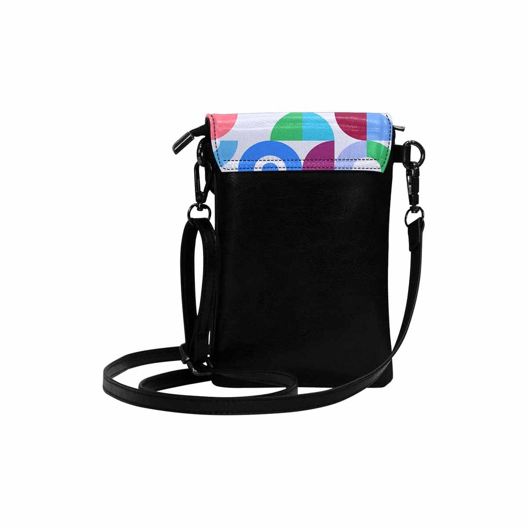 Small Cell Phone Purse Multicolor Abstract Illustration - Crossbody Bags