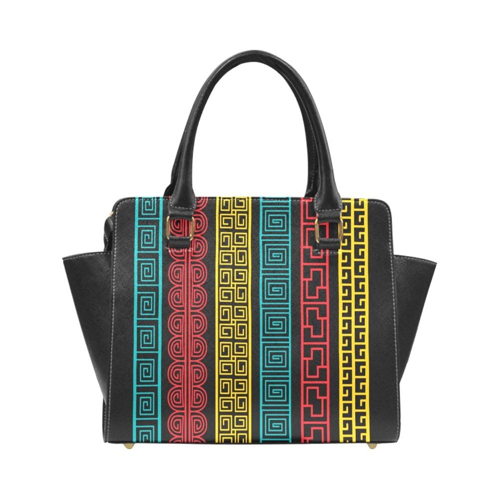 Top Handle Geometric Rivet Design Handbag - Bags | Handbags