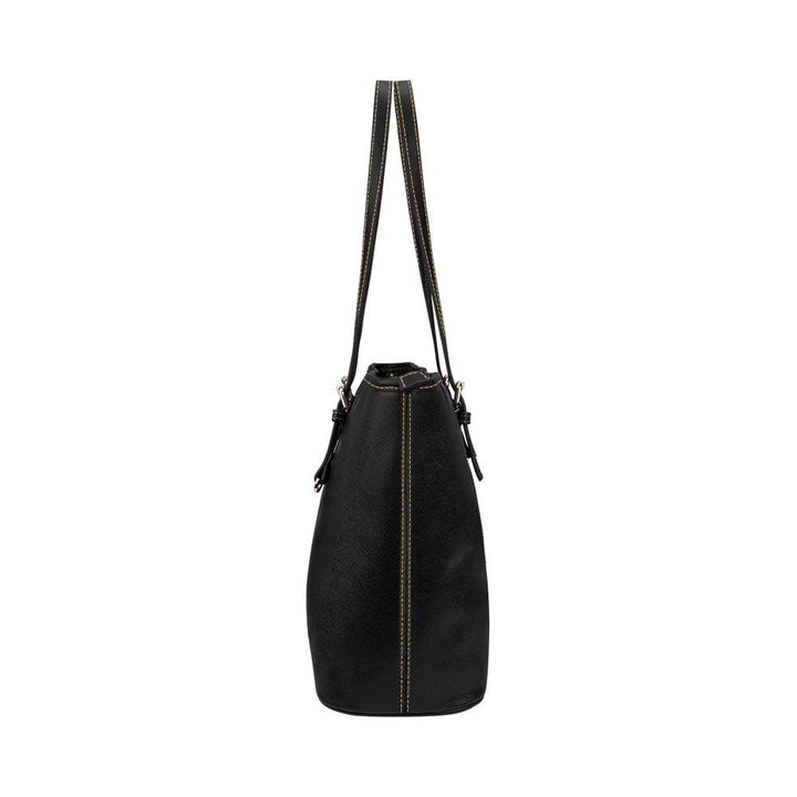 Large Leather Tote Shoulder Bag - Black and Blue B6008408 - Bags | Leather Tote