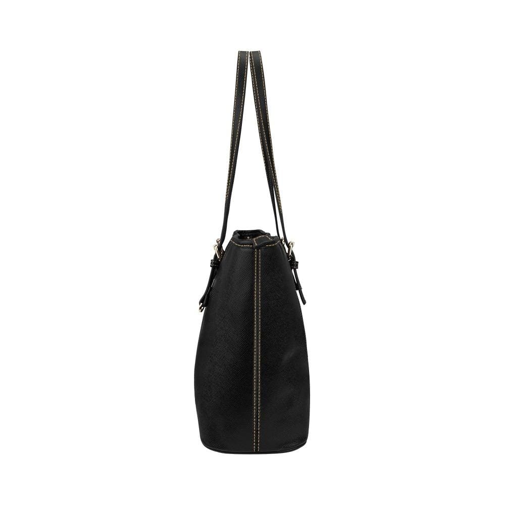 Large Leather Tote Shoulder Bag - Black And White B6008429 - Bags | Leather