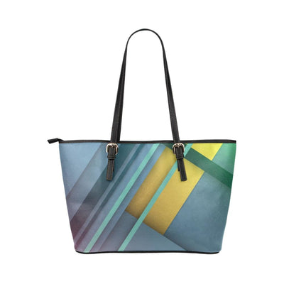 Large Leather Tote Shoulder Bag - Blue Abstract Pattern B3554479 - Bags |