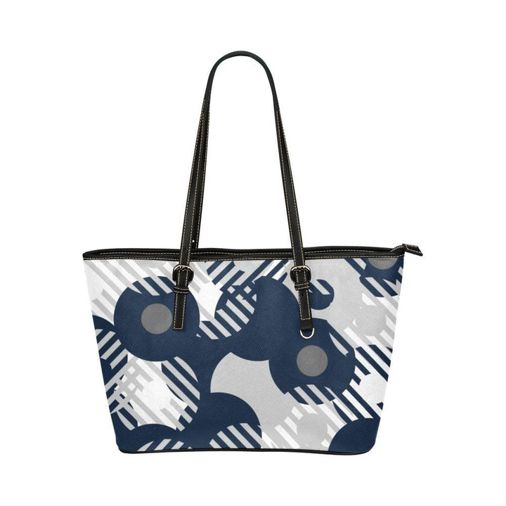 Large Leather Tote Shoulder Bag - Blue and Grey B6008794 - Bags | Leather Tote