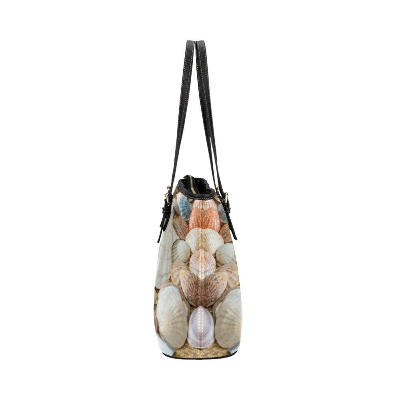 Large Leather Tote Shoulder Bag - Clam Sea Life B4130898 - Bags | Leather Tote