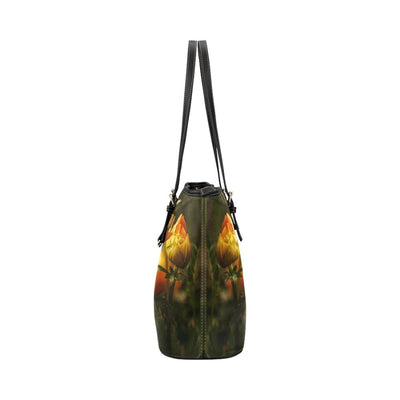 Large Leather Tote Shoulder Bag - Floral Butterfly B3554959 - Bags | Leather