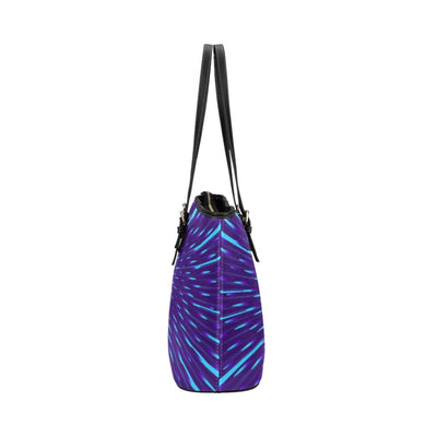 Large Leather Tote Shoulder Bag - Purple Spectrum Pattern B3554473 - Bags |
