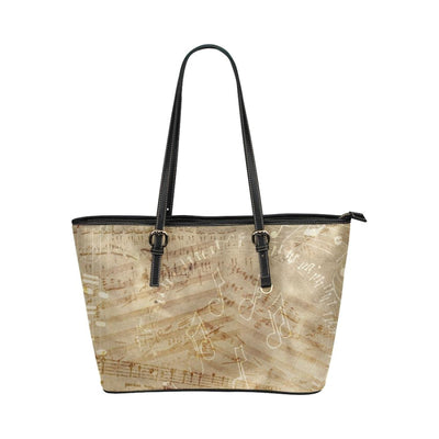Large Leather Tote Shoulder Bag - Tote Bagstan Musical Notes Design Tote Bag
