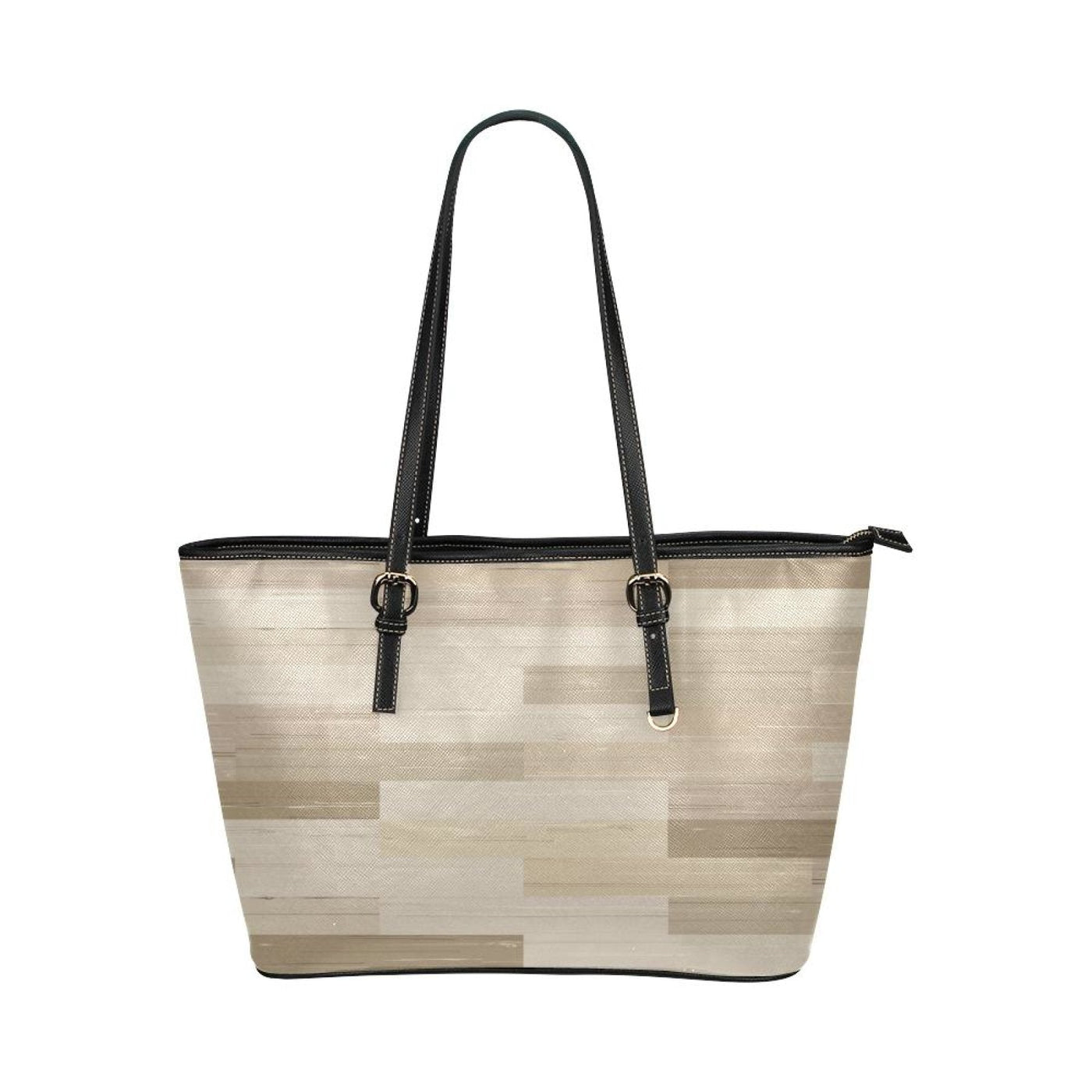 Large Leather Tote Shoulder Bag - Tote Bagstan Wood Pattern Illustration Bag