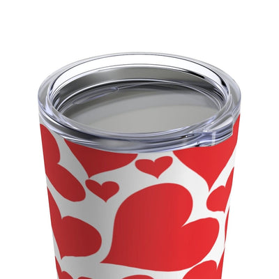 Insulated Tumbler - 20oz Love Red Hearts Travel Mug - Decorative | Tumblers
